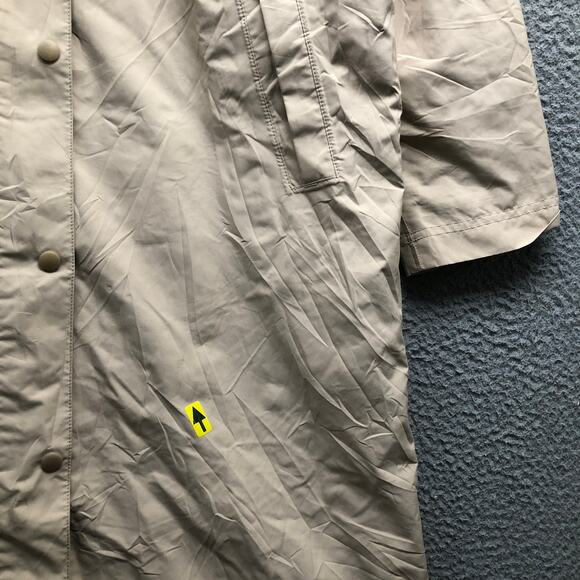 LL Bean Long Raincoat Trench Coat Womens Medium Tan Removable Liner 0 CCH2 - Picture 4 of 12